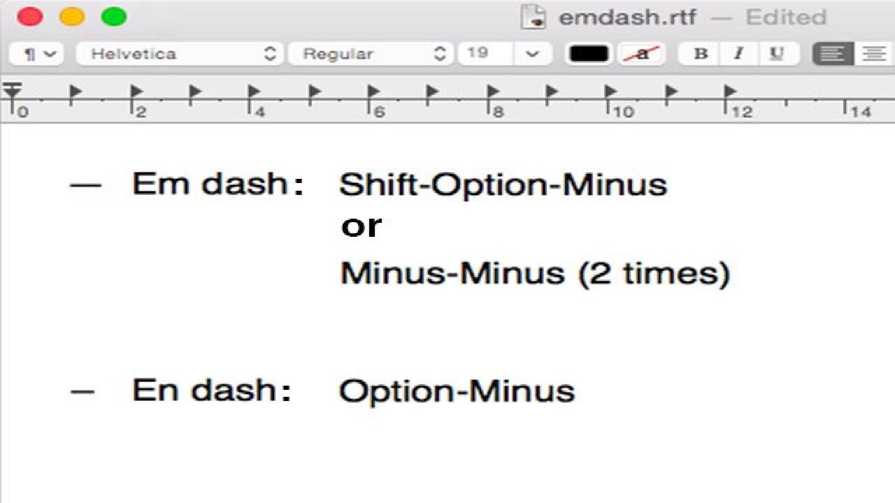 insert em dash in word for mac
